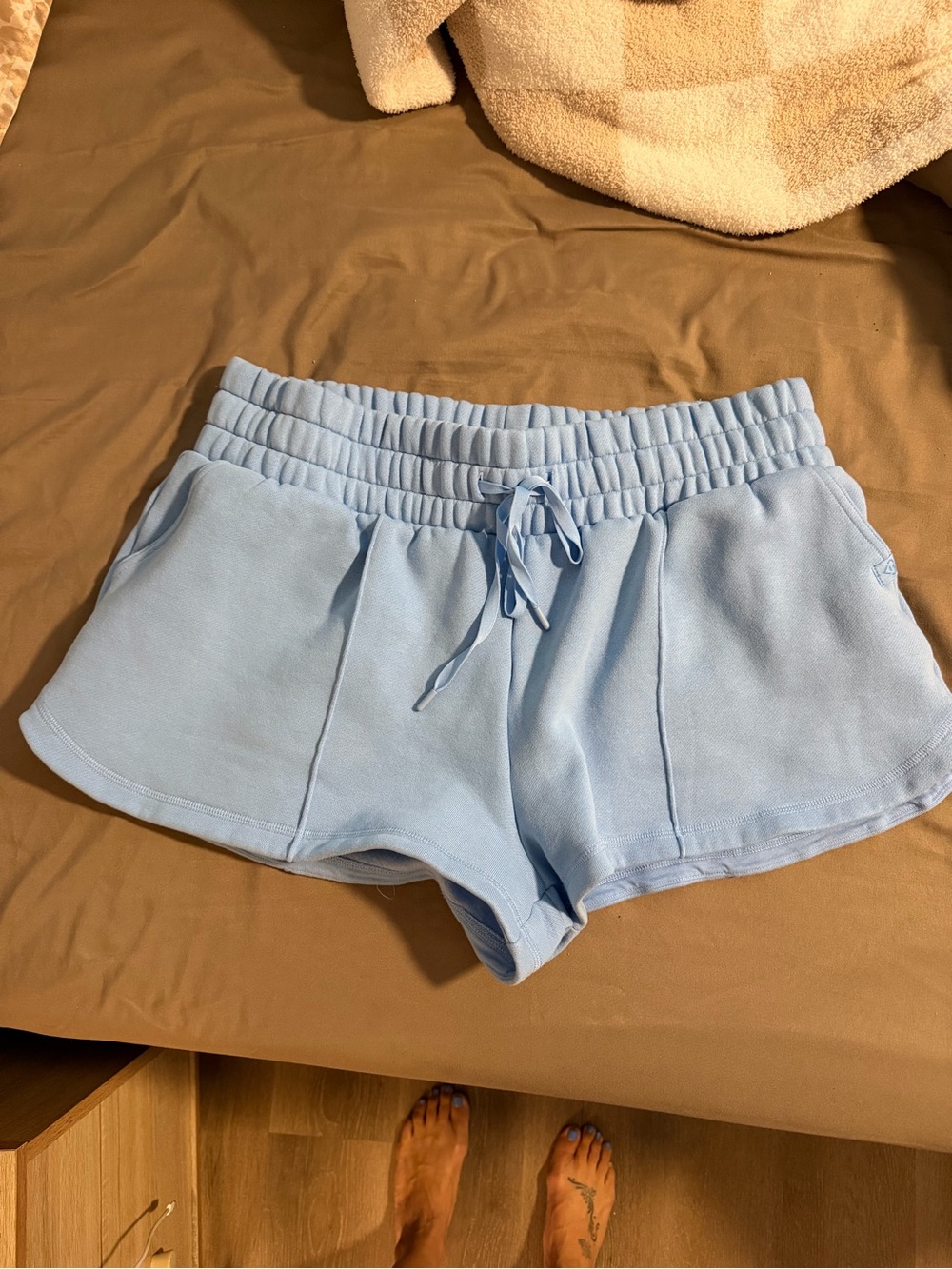 Blogilates Light Blue Women's Drawstring Lounge Shorts
